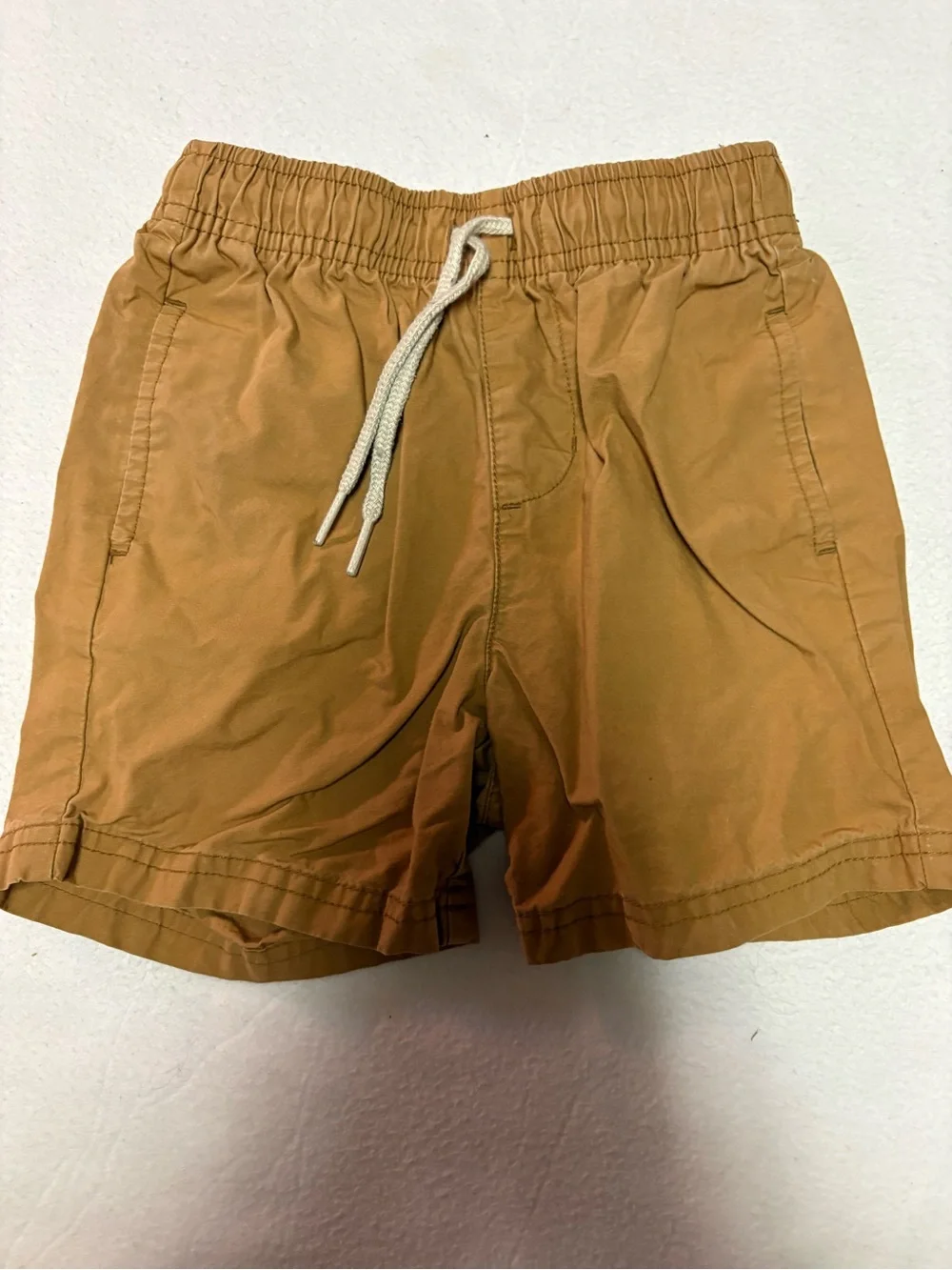 Old Navy Mustard Tan Elastic Waist Shorts